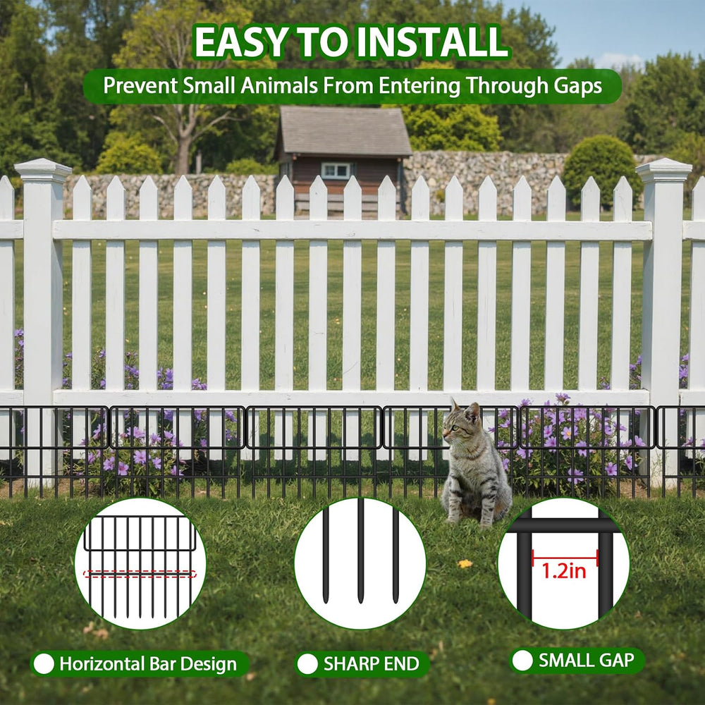 ULIOK 38 Panels Animal Barrier Fence, No Dig Fence 41.1ft(L) x12in(H), Garden...