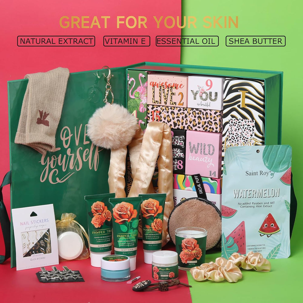 Beauty Advent calendar 2025 adult women Pamper skincare Beauty spa kit, Valen...