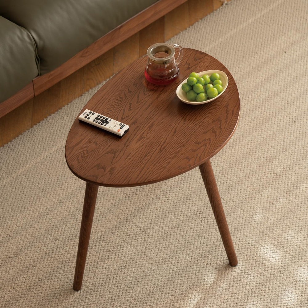 Small Oval Coffee Table, 25.6'' Small Mid Century Modern End Table fo...