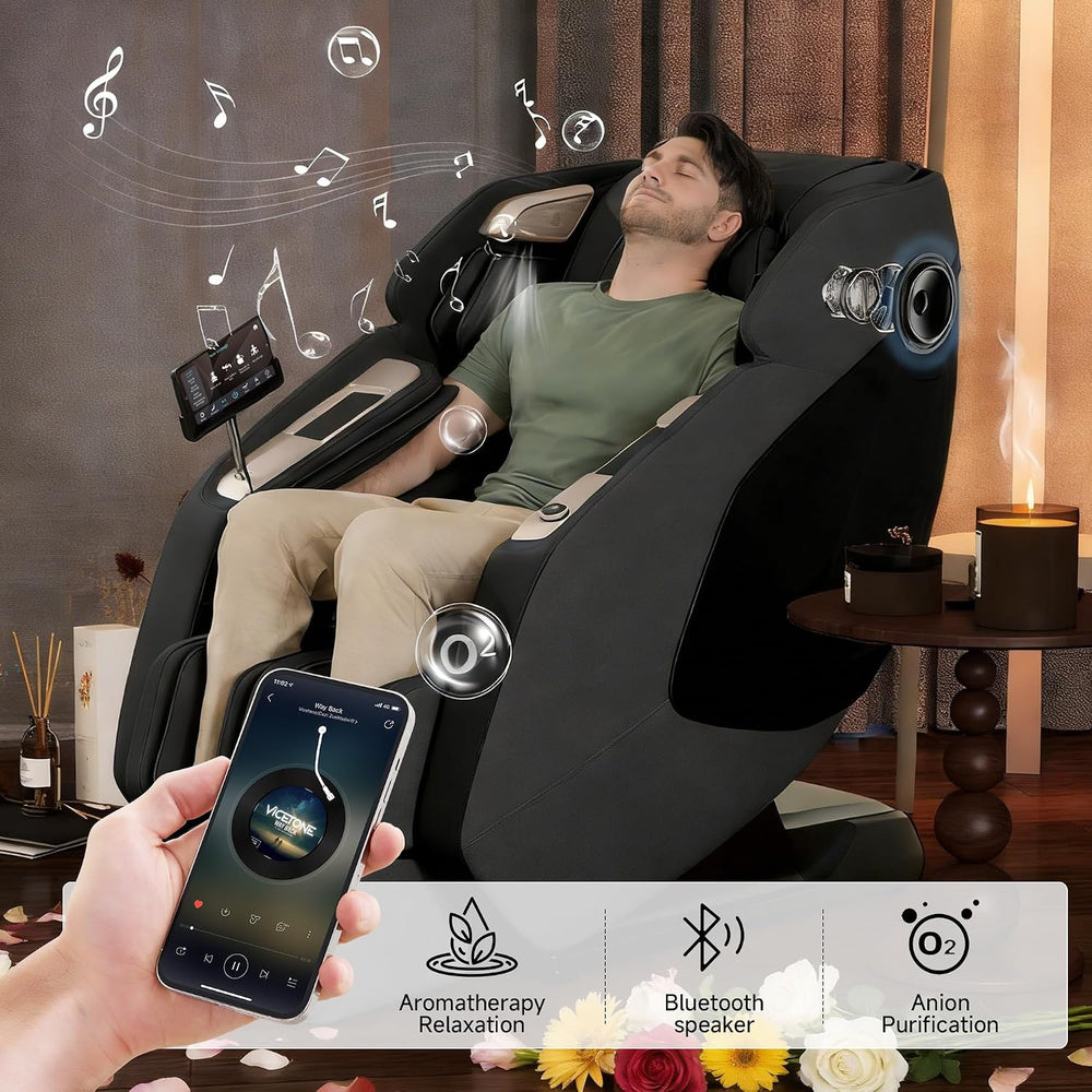Real Relax 4D Massage Chair Full Body Zero Gravity SL Track Recliner