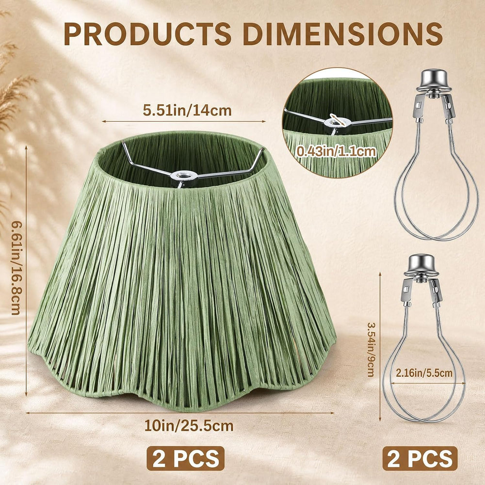Lewtemi 2 Small Lamp Shade, 5.5" Top x 10" Bottom x 6.6" High,...