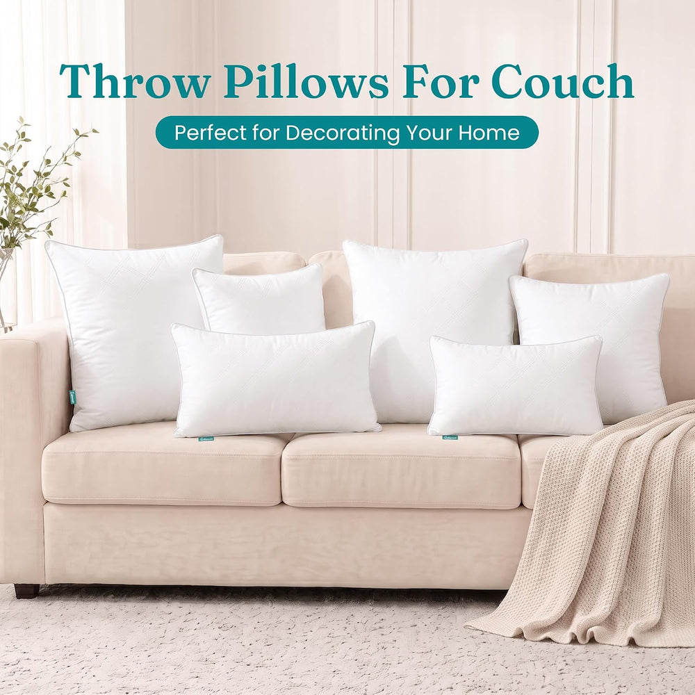 Oubonun 18 x 18 Throw Pillow Inserts Set of 4,Soft Square Cushion Inner