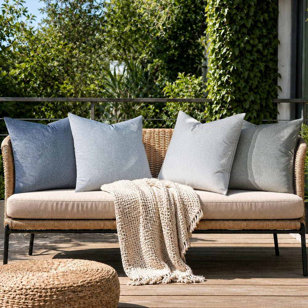 a moment Waterproof Throw Pillow Covers Set of 4,20x20 Inch Outdoor Stain Res...