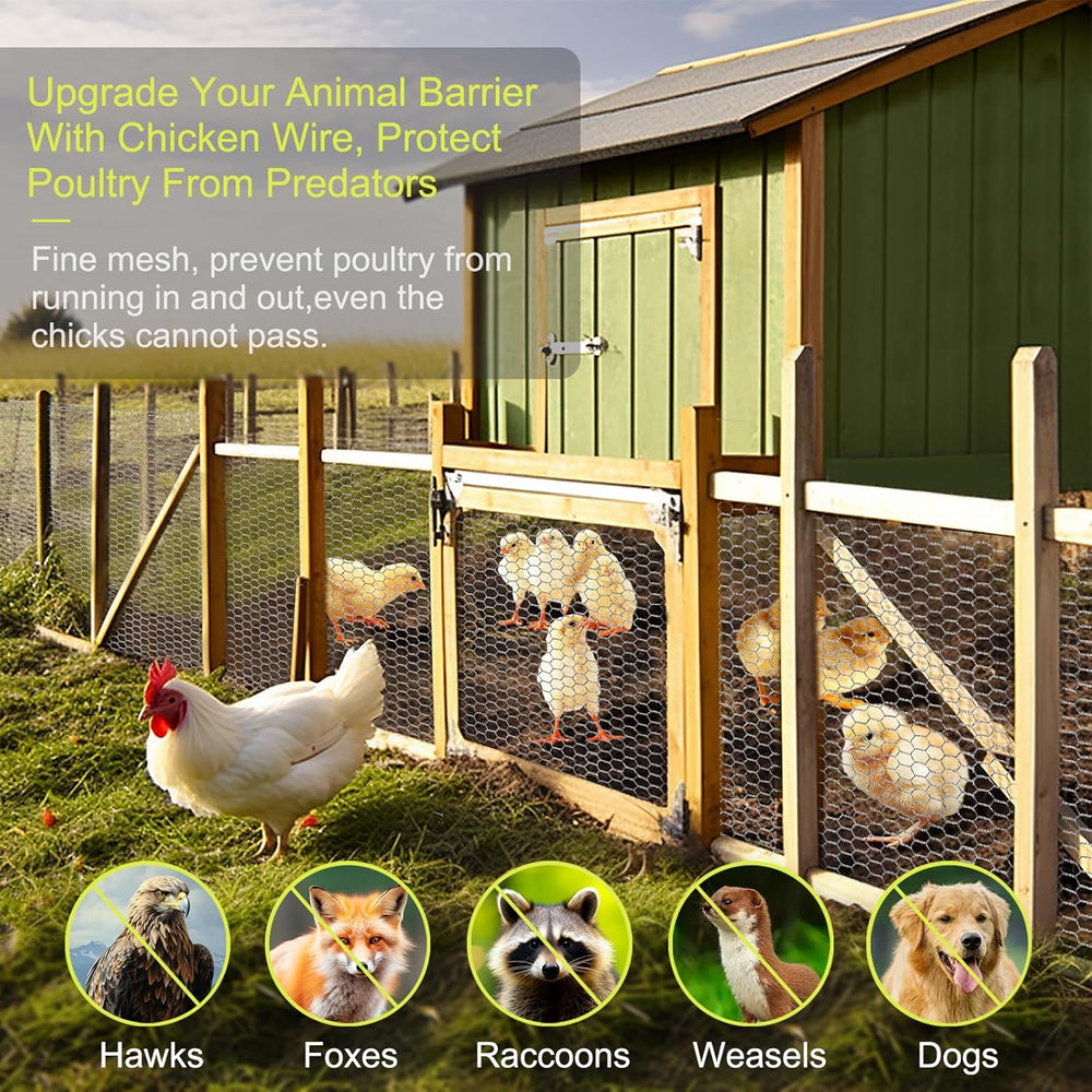 Chicken Wire Fencing, 24 Inch x 60 Ft Chicken Wire Mesh for Garden Plants