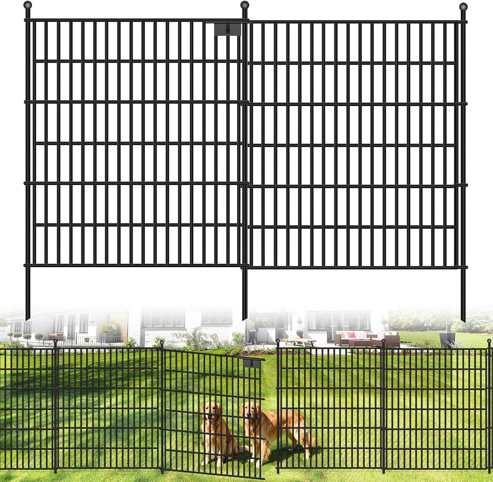 10 Panel No Dig Decorative Garden with Gate 32" H x 24.2'L