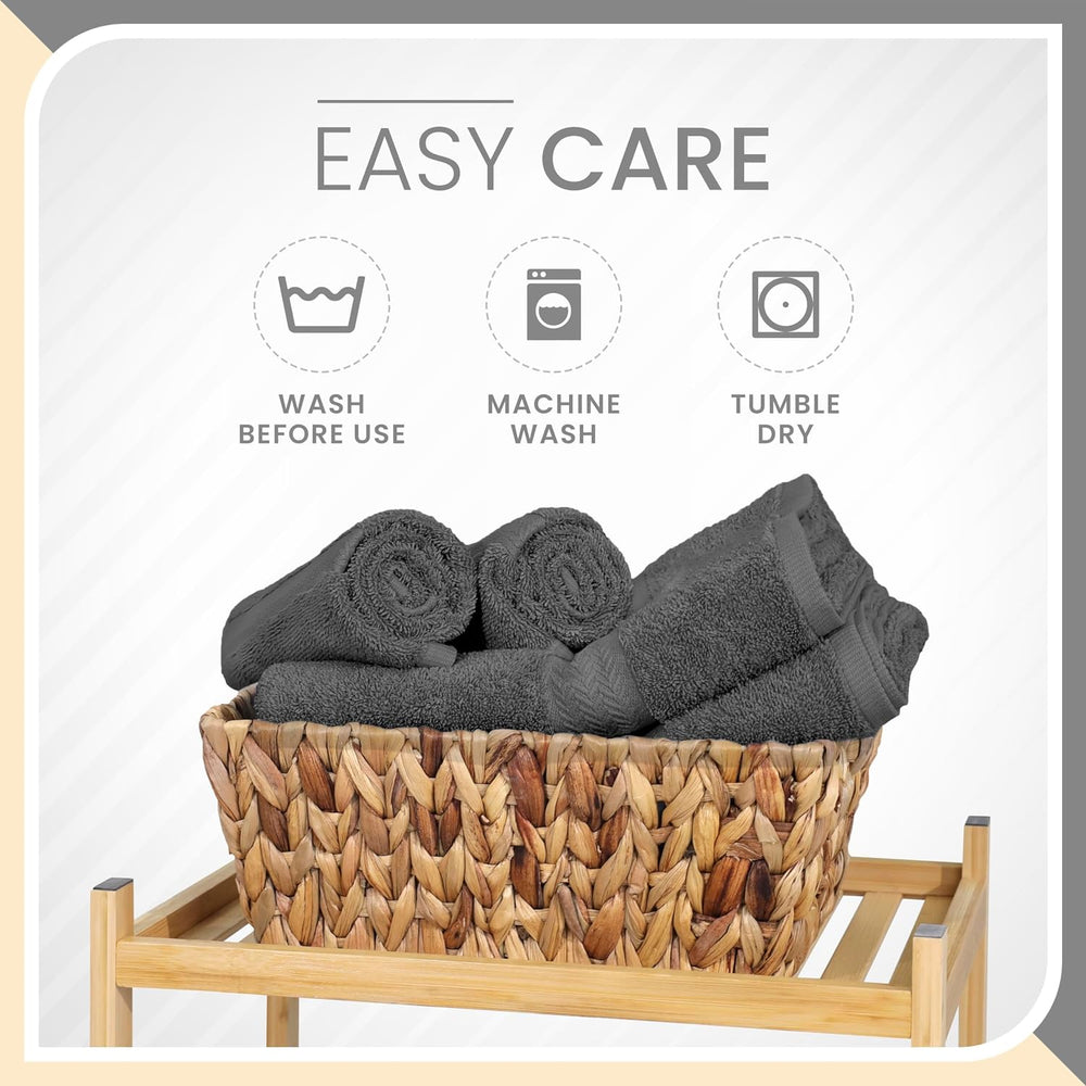 Martex 6-Piece 100% Ringspun Cotton Towel Set, Dark Grey