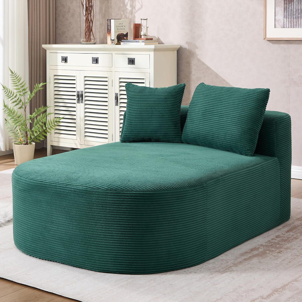 Anwick 65" Oversized Chaise Lounge Chair, Modern Corduroy Cloud Couch wi...