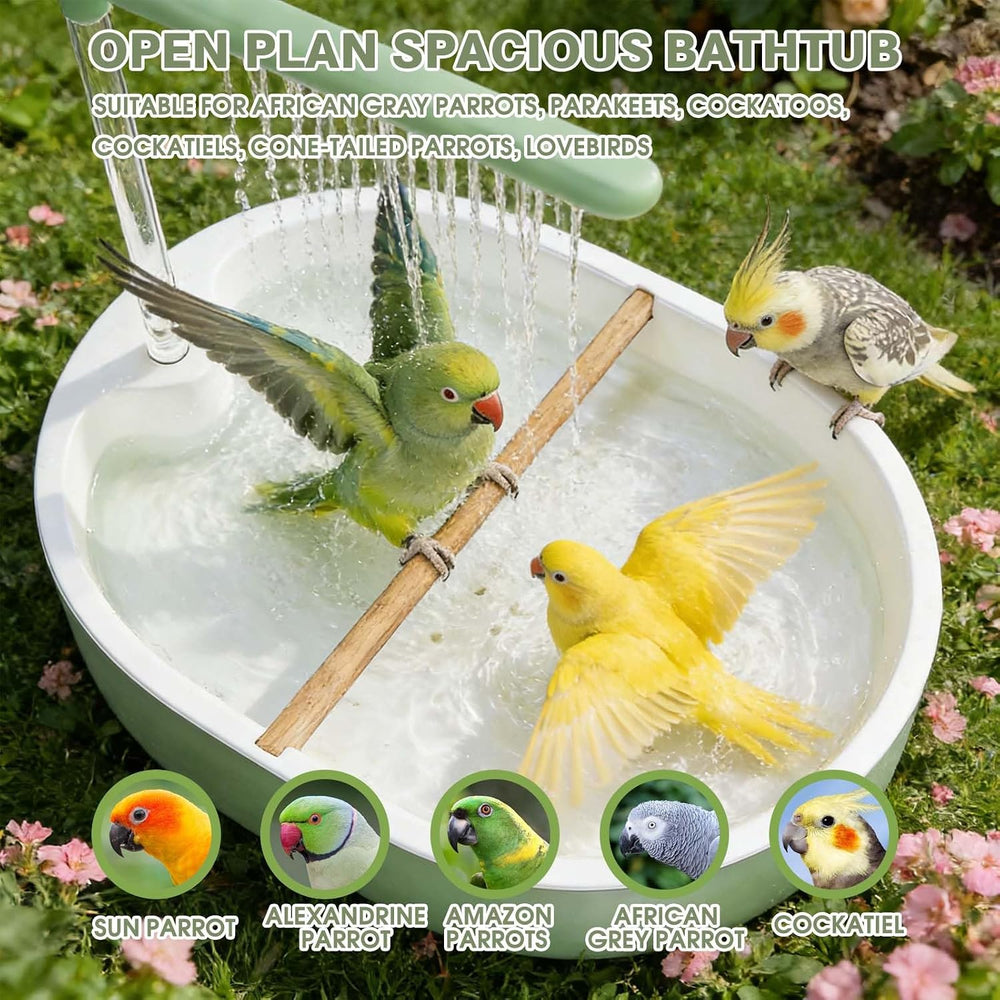 Automatic Bird Bath Fountain for Indoor Parrots & Birds