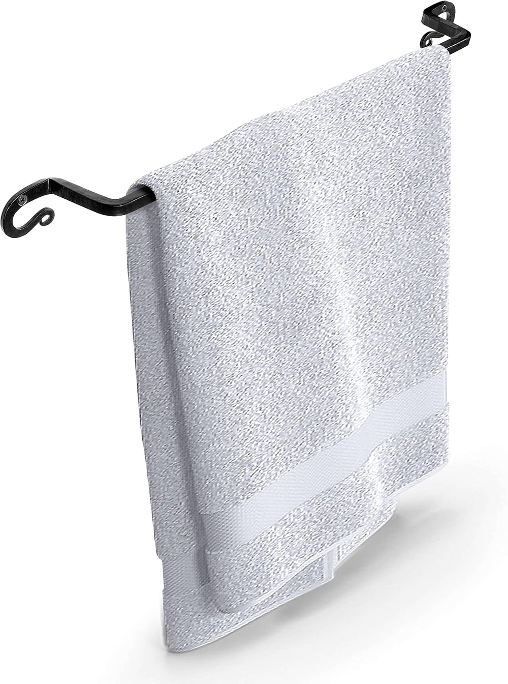 Stur-De Wrought Iron Towel Holder - Rustic Towel Rack for Bathroom or Kitchen...