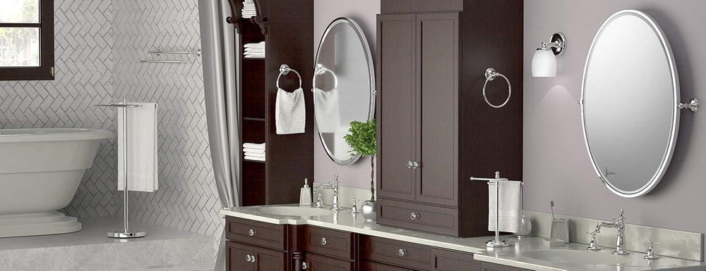 Gatco 1546 Counter Top S Style Towel Holder, Chrome