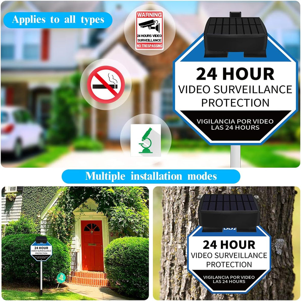 OOSSXX Solar Powerd Deck LED Solar Light Clip-On Yard Security, 2Pack