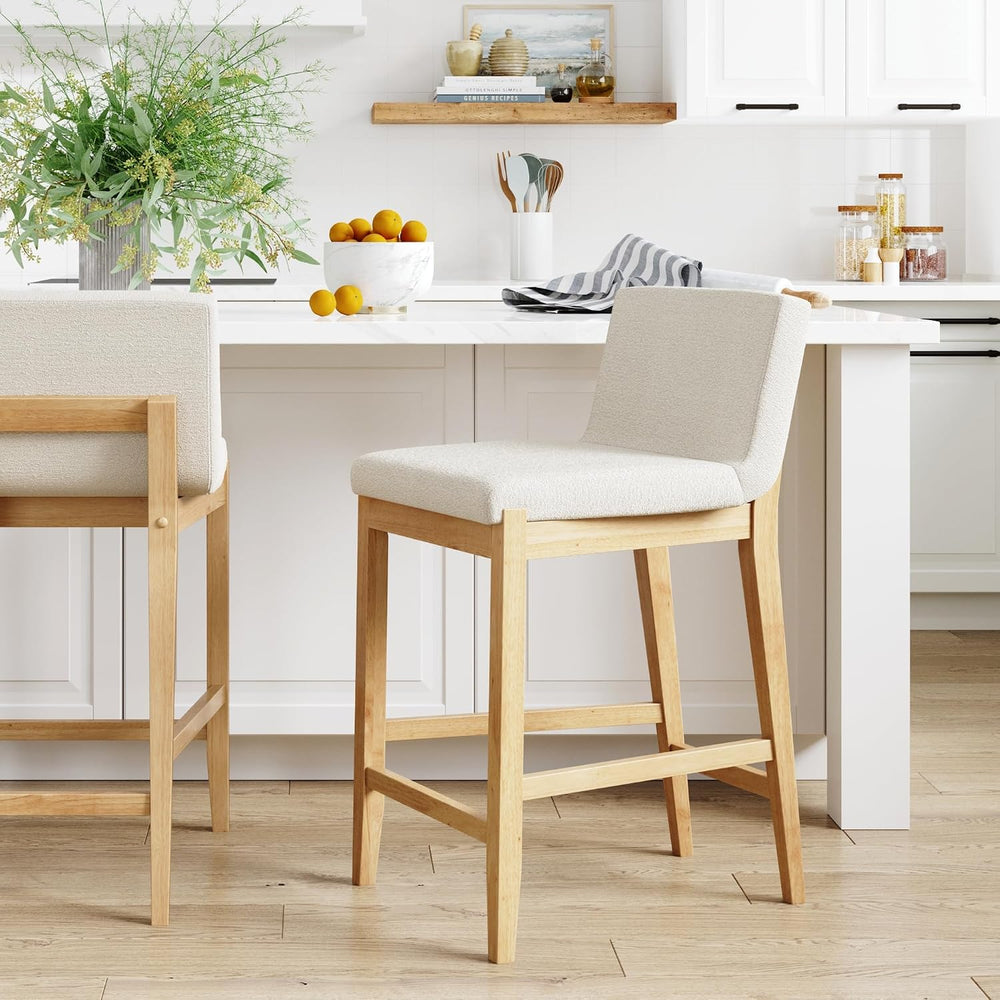 Nathan James Gracie Modern Counter Height Bar Stool with Back, Counter Stool ...