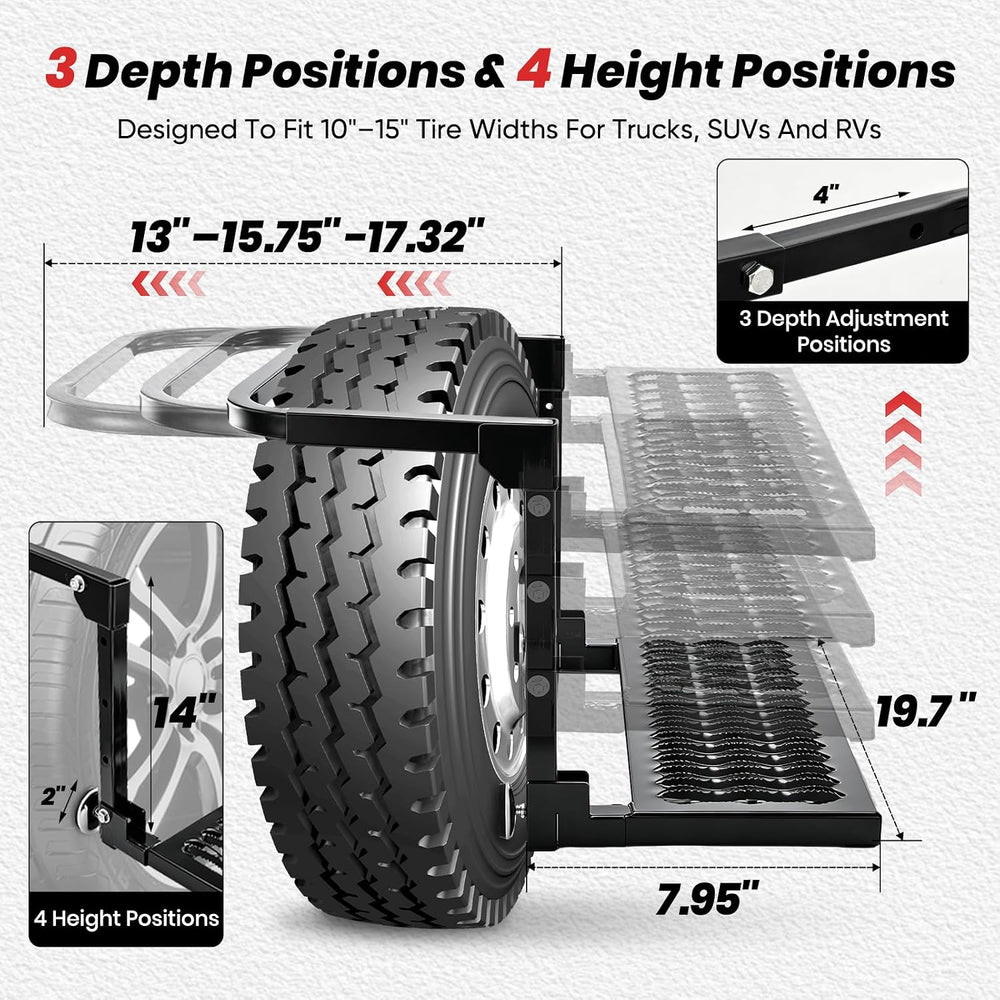 Sakerplus Upgrated Heavy Duty Folding Tire Step