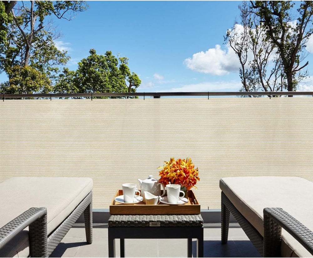 TANG 3' x 50' Balcony Privacy Screen Fence for Apartment Deck Railing...