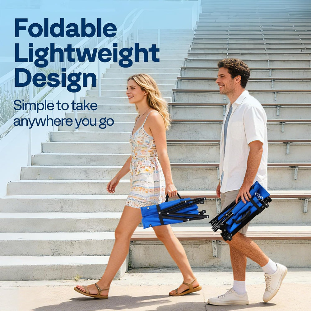 VIVOHOME Ultra-Compact Folding Stadium Seats with Back Support