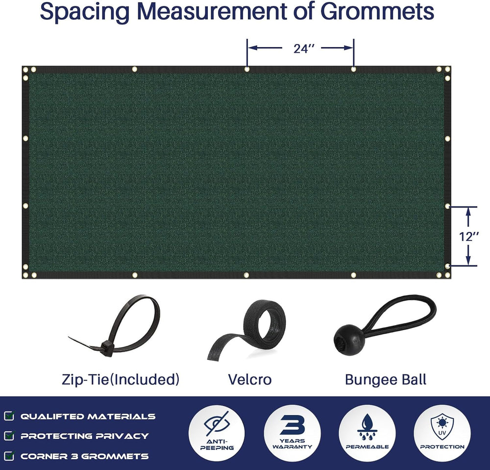 Windscreen4less Privacy Fence Screen 6'x50' Heavy Duty Windscreen Fen...