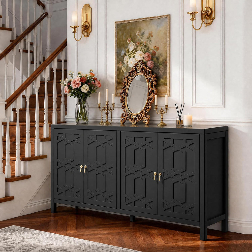 RoyalCraft Buffet Sideboard Cabinet, 60'' Storage Cabinet with Doors,...