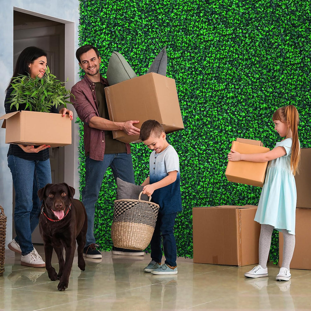 Grooy 40"x 120"(33.33 sq.ft) Artificial Boxwood Grass Wall Roll Panels