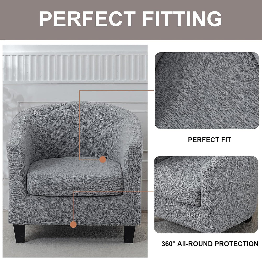 Club Chair Slipcover 2Piece Stretch Tub Chair Slipcover Armchair Sofa Cover