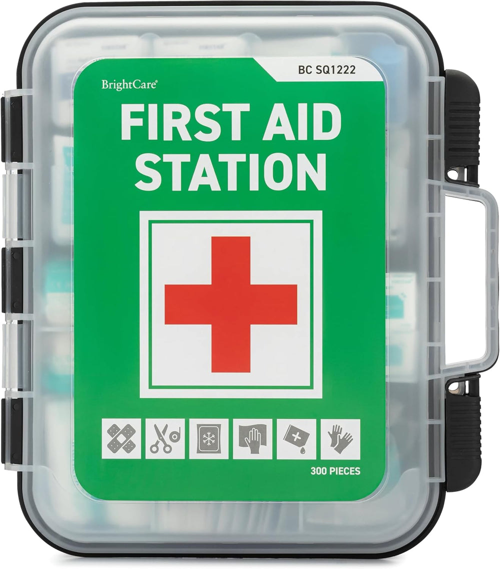 Large First Aid Kit Cabinet, Wall Mountable & Portable, OSHA Compliant