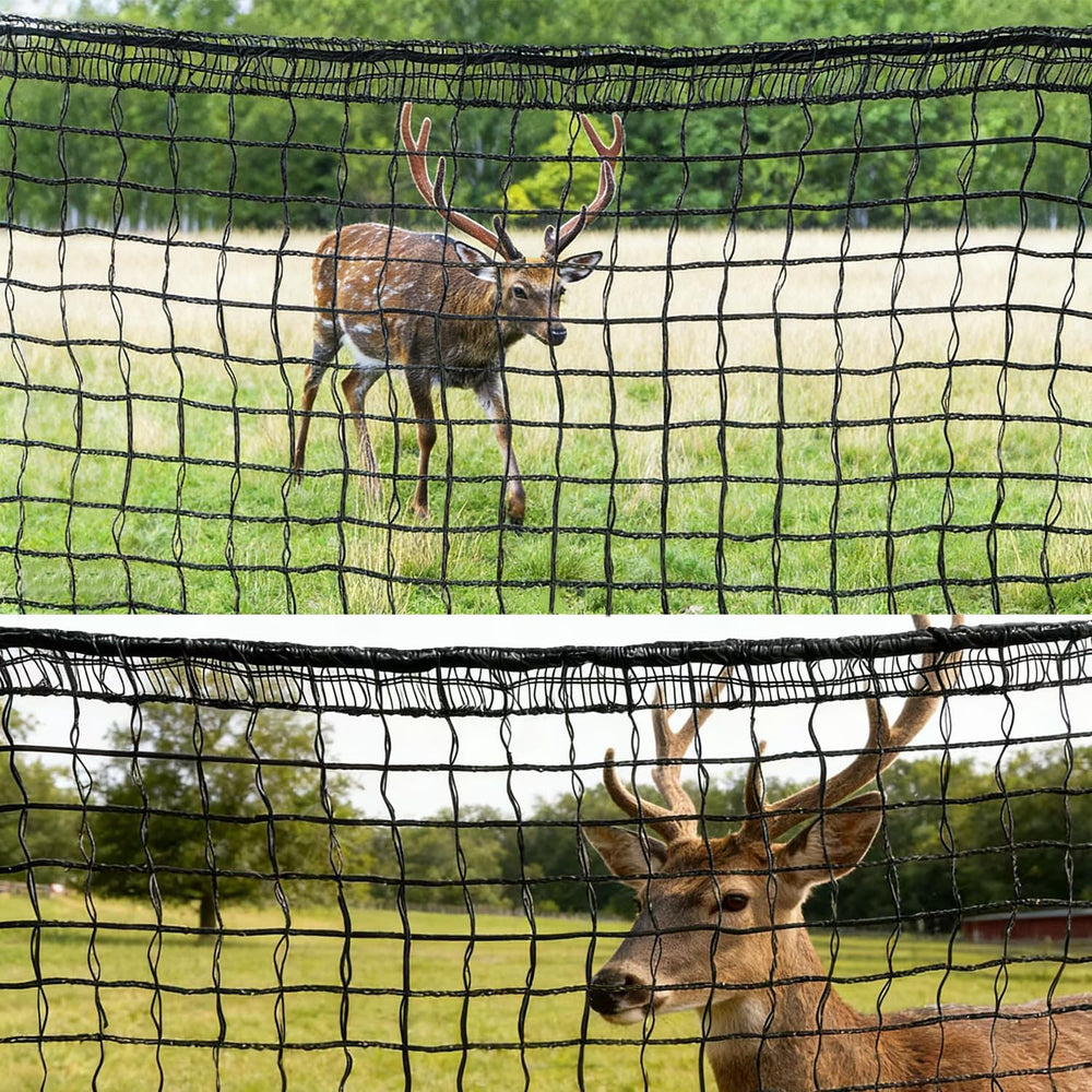 4 x 100ft Deer Fence Netting, Heavy Duty Deer Netting, 55GSM Deer Fence for G...