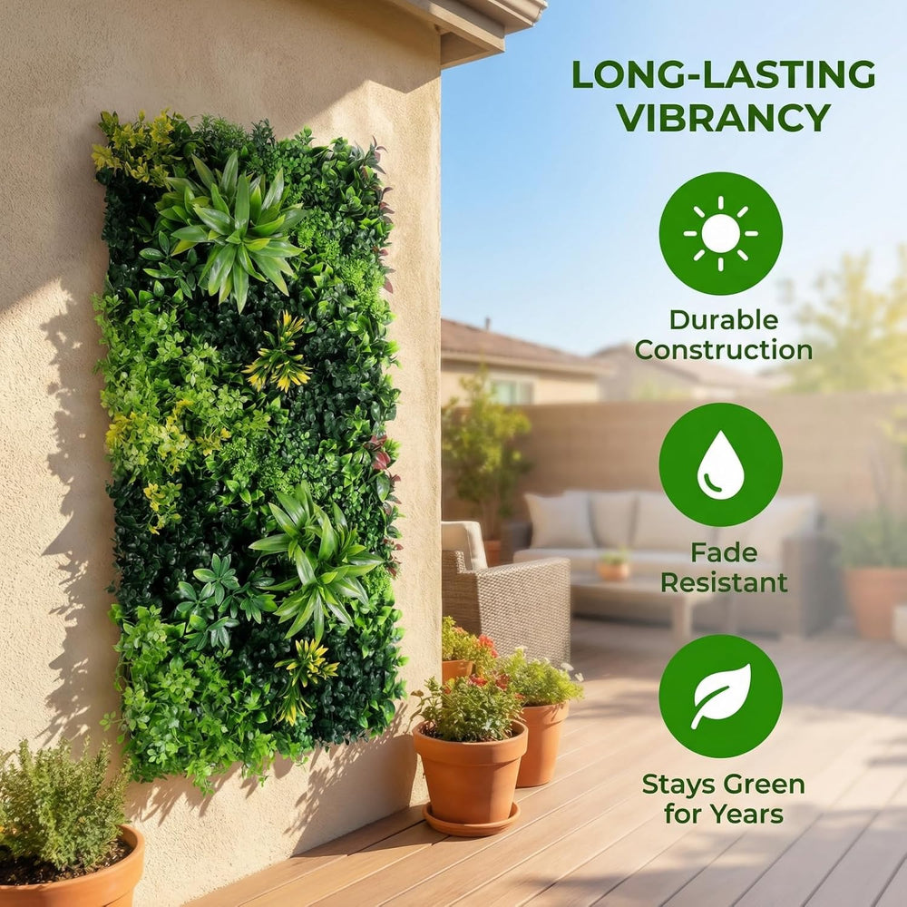 40" x 20" Artificial Grass Wall Panels, UV-Anti Greenery Backdrop Wall