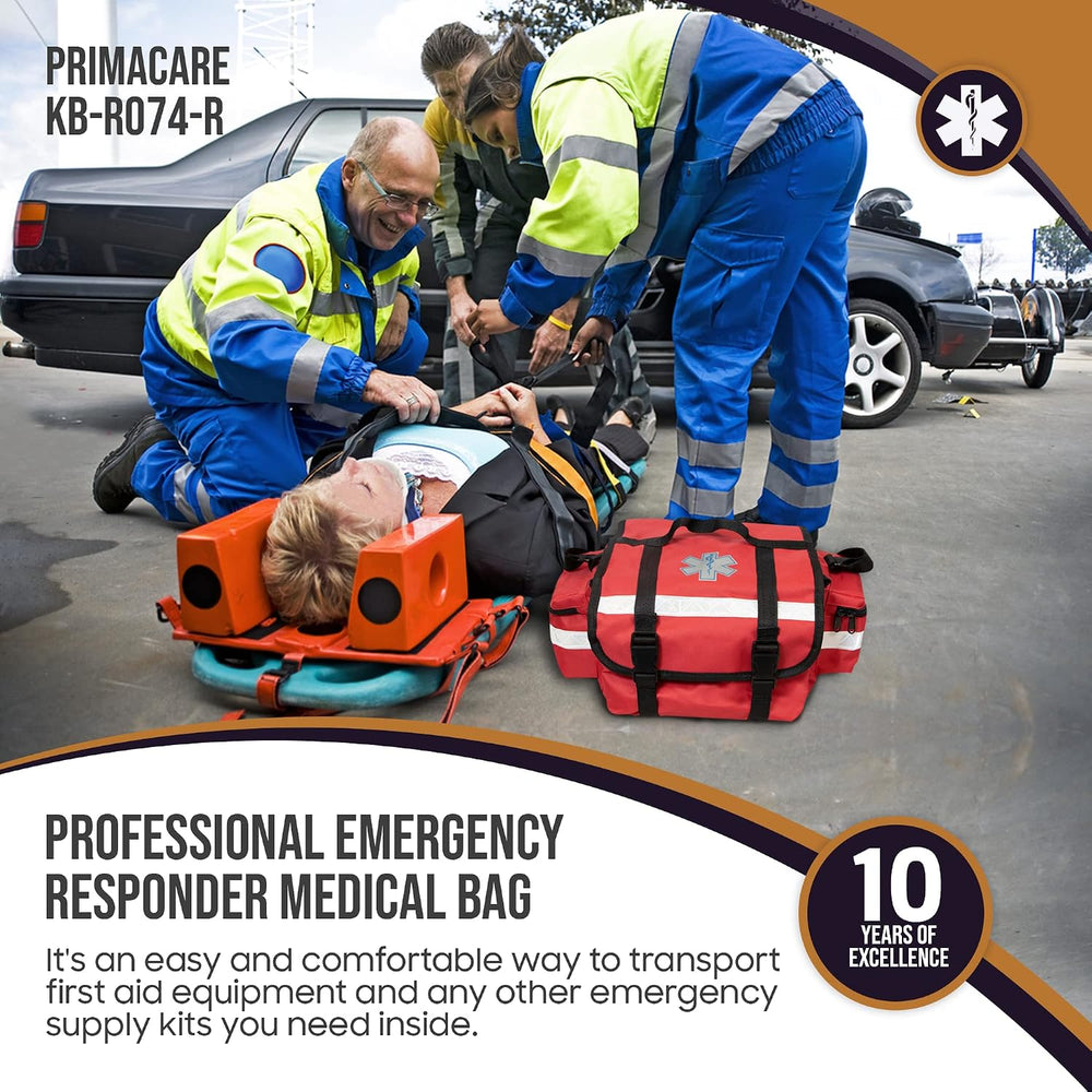 Primacare KB-RO74-R First Responder Trauma Bag, 17" x 9" x 7",...