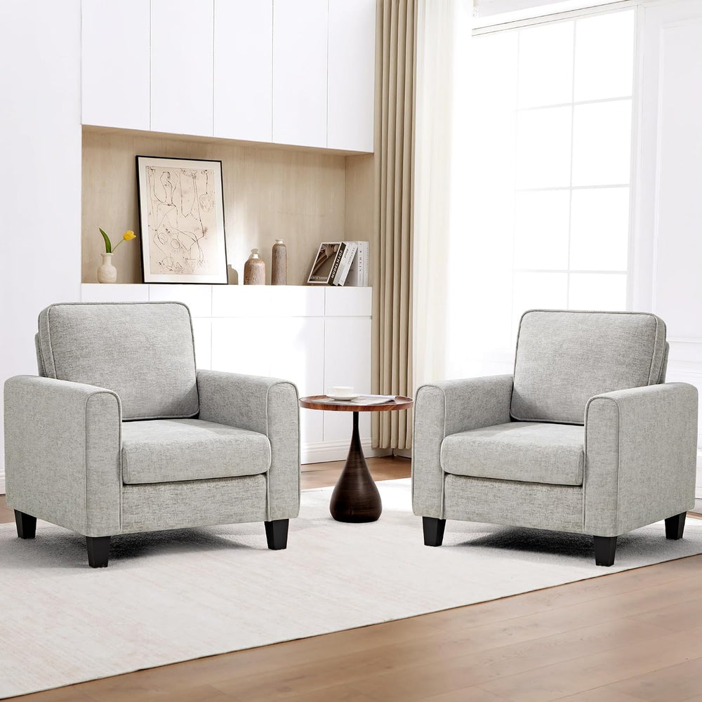 Accent Chairs Set of 2 for Living Room, Mid Century Modern Upholstered Living...