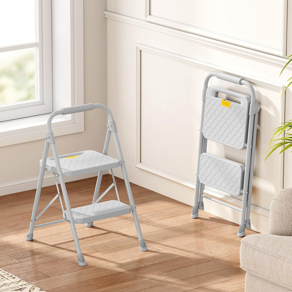 KINGRACK 2 Step Ladder, Folding Step Stool with Safety Lock & Sturdy Anti...