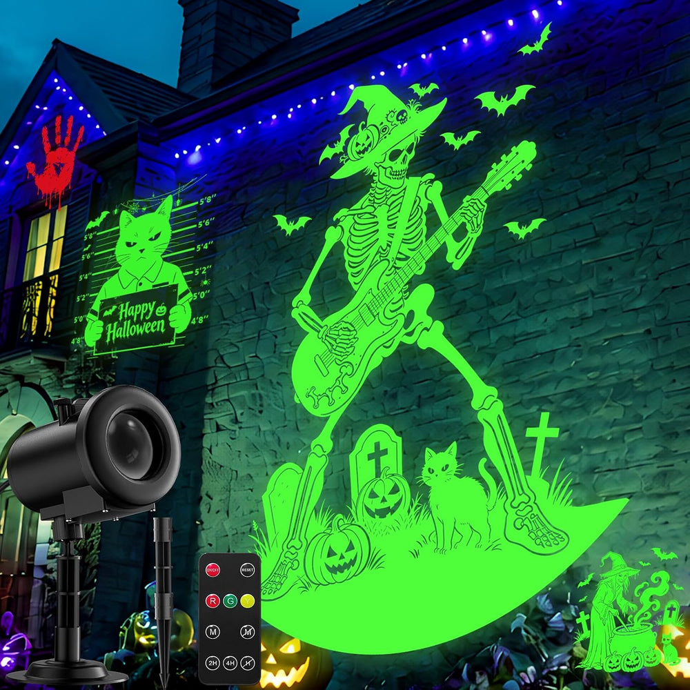 12-in-1 Halloween Projector Lights Outdoor, Dynamic Projection Light