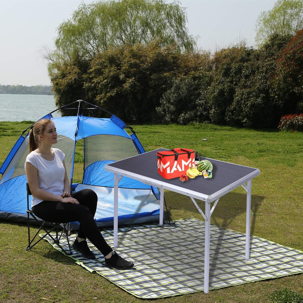 REDCAMP Aluminum Folding Table for Camping, Lightweight Portable Picnic Table...