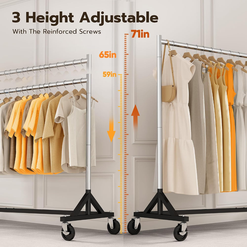 HOKEEPER Commercial Z Base Garment Rack Hold 500LBS Heavy Duty Clothing Rack ...
