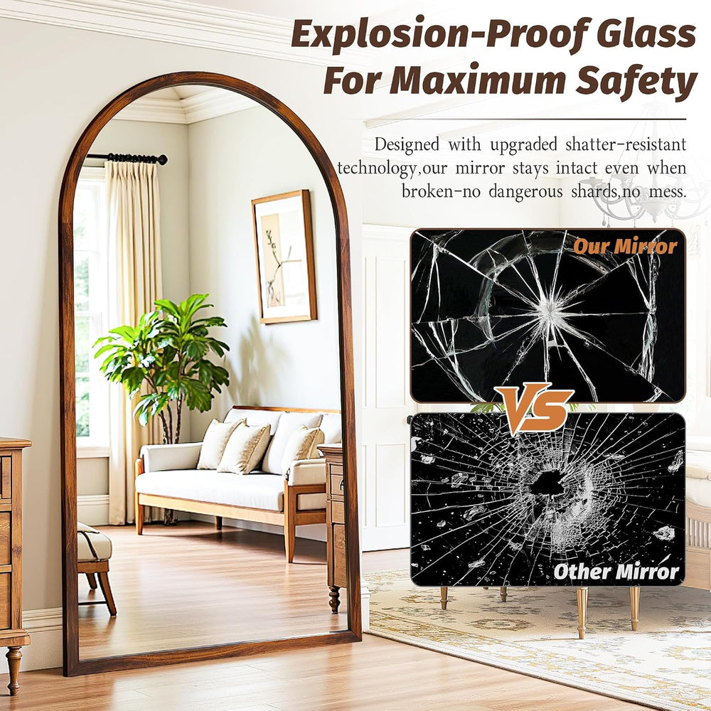 Full Length Mirror 82"×44" Floor Mirror Standing Tall Mirror, Arche...