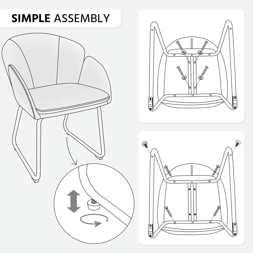 Yaheetech Flower Shape Vanity Chair with Petal Armrests, Dark Gray