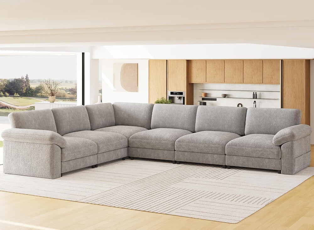 Oversized Sectional Couches for Living Room, Modular L Shaped Cloud Sofa