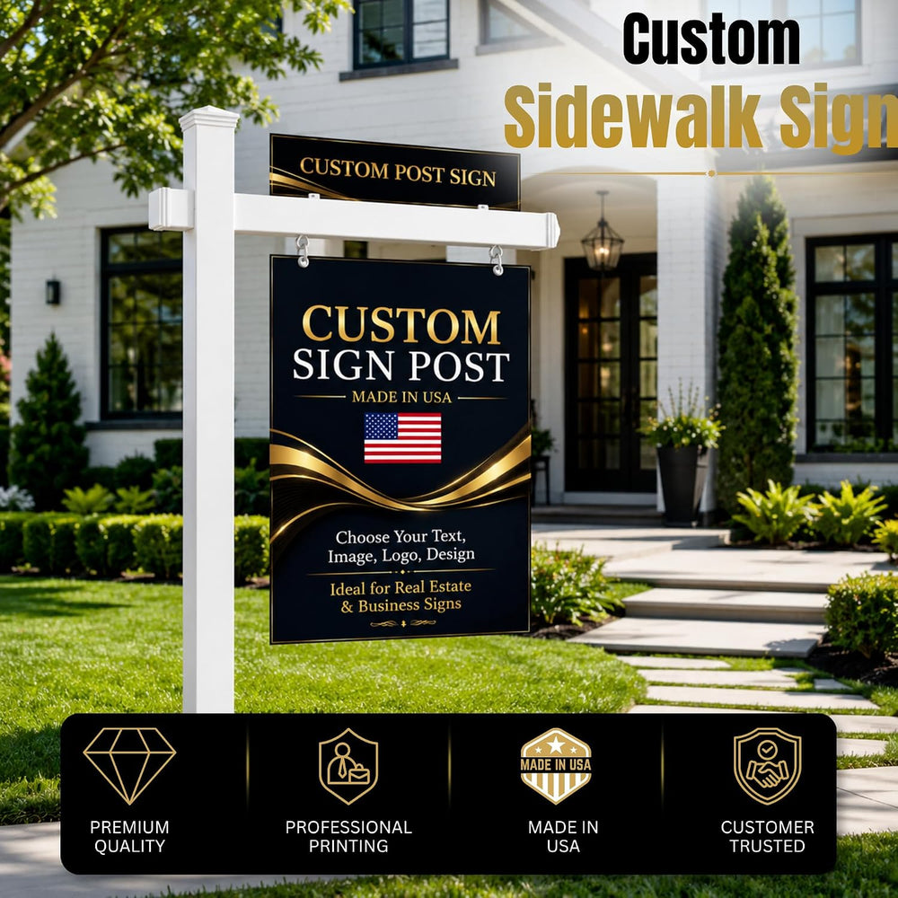 Yard Sign Post BY BCB, Real Estate Sign Post Printed in USA