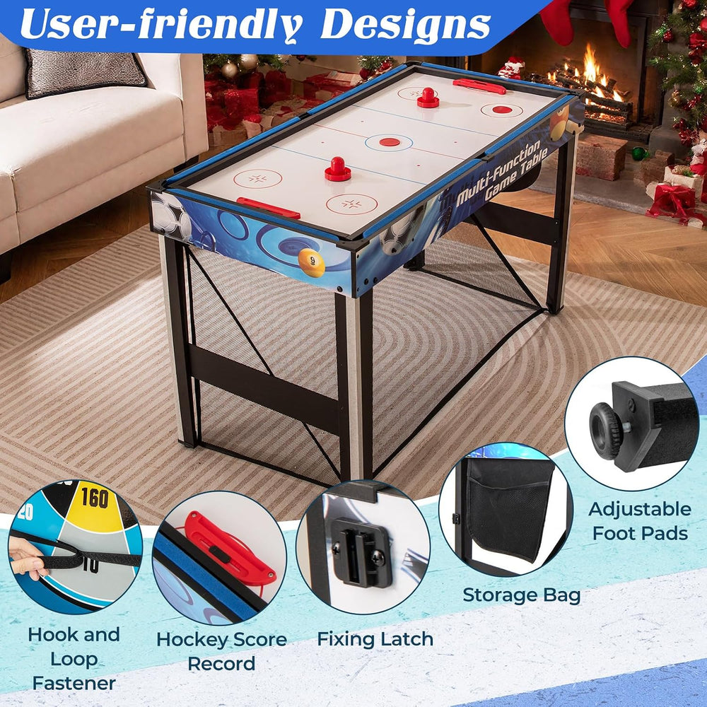 Goplus 10-in-1 Multi Game Table, 48" Combo Game Table with Billiard, Tab...