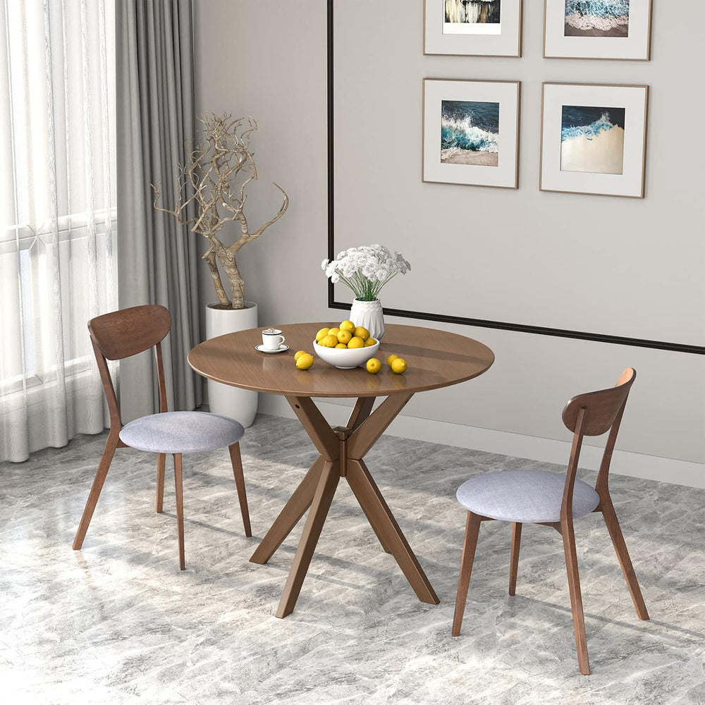 Giantex 3-Piece Dining Table and Chair Set, Wooden Kitchen Table Set, Farmhou...