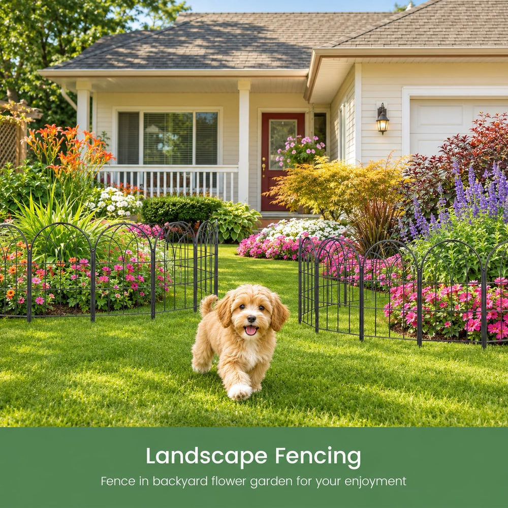Decorative Garden Fence, 21 ft Rustproof No Dig Flower Bed Border 20 Pack