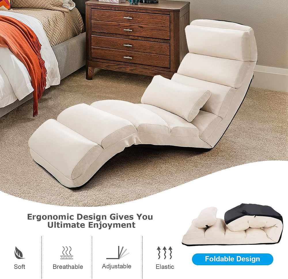 Moccha Floor Chairs for Adults, Floor Lounger with Adjustable Backrest