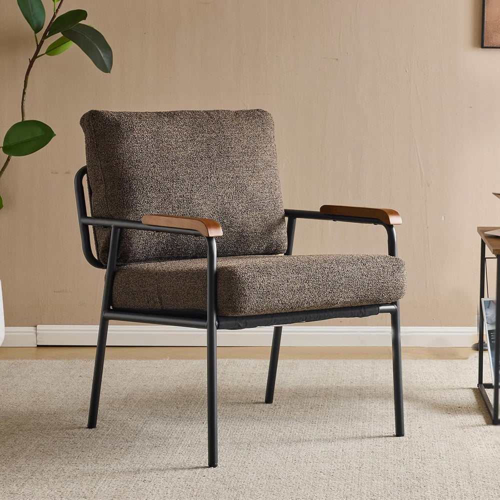 VINGLI Mid-Century Modern Accent Armchiar for Small Space, Small Comfy Uphols...