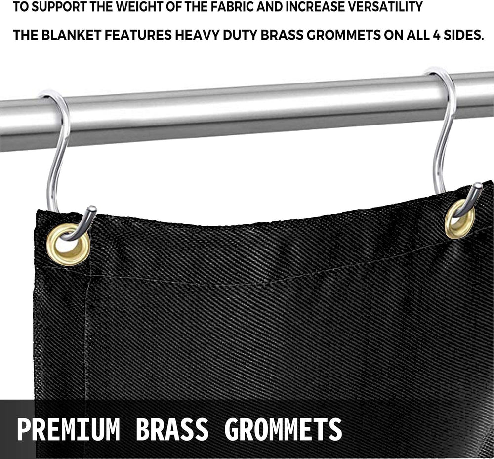 VEVOR 6 x 10 Ft Welding Blanket Black Fiberglass Blanket Portable Fiberglass ...