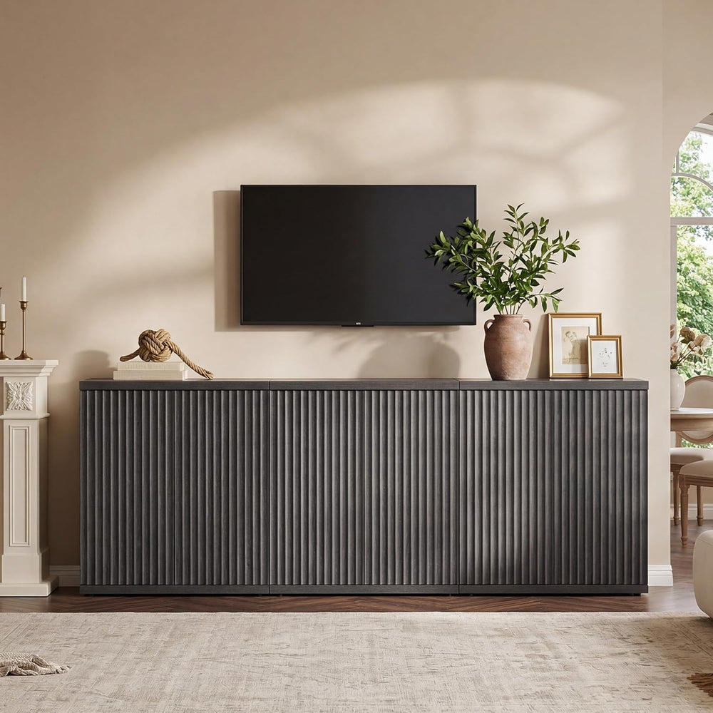 SICOTAS Buffet Cabinet with Storage Sideboard Cabinet with Doors & Shelves