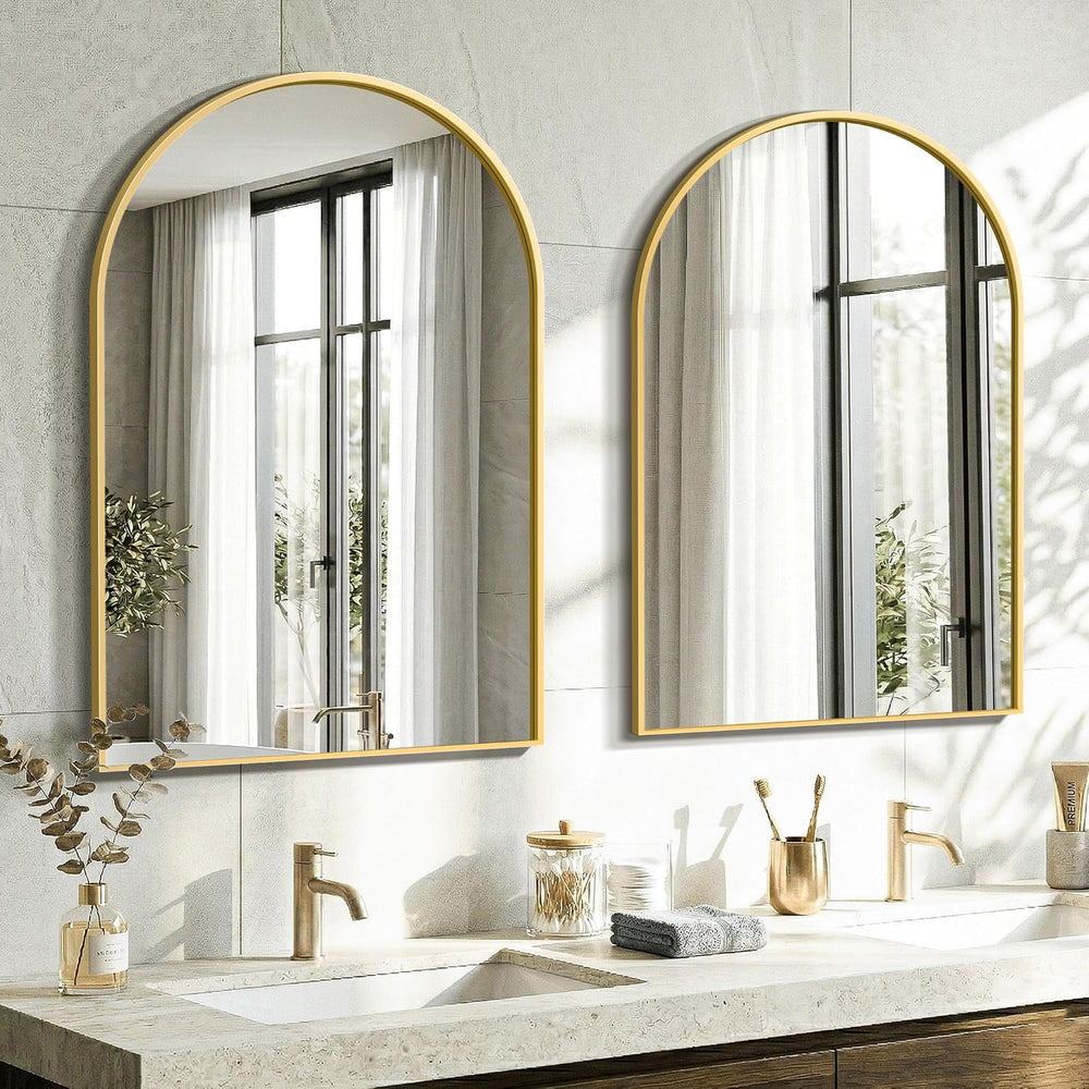 AMOISE Arched Bathroom Mirror for wall, 2 Pack 30"x20" Vanity Mirro...