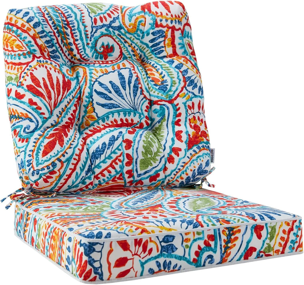 JMGBird Outdoor Chair Cushions Set - 22"x22" Deep Seat & Back C...