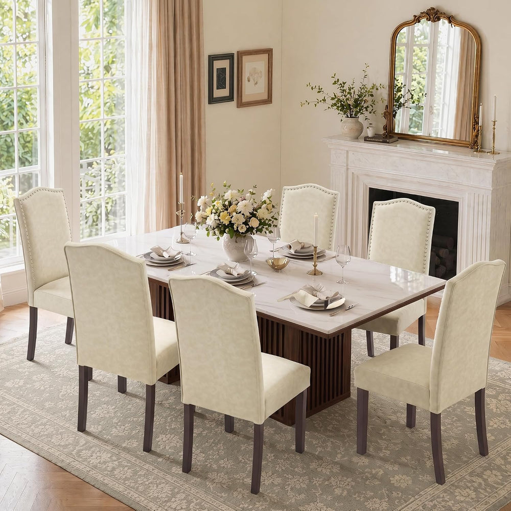Upholstered Dining Chair Modern Parsons Stylish Kitchen Diner Set of 6