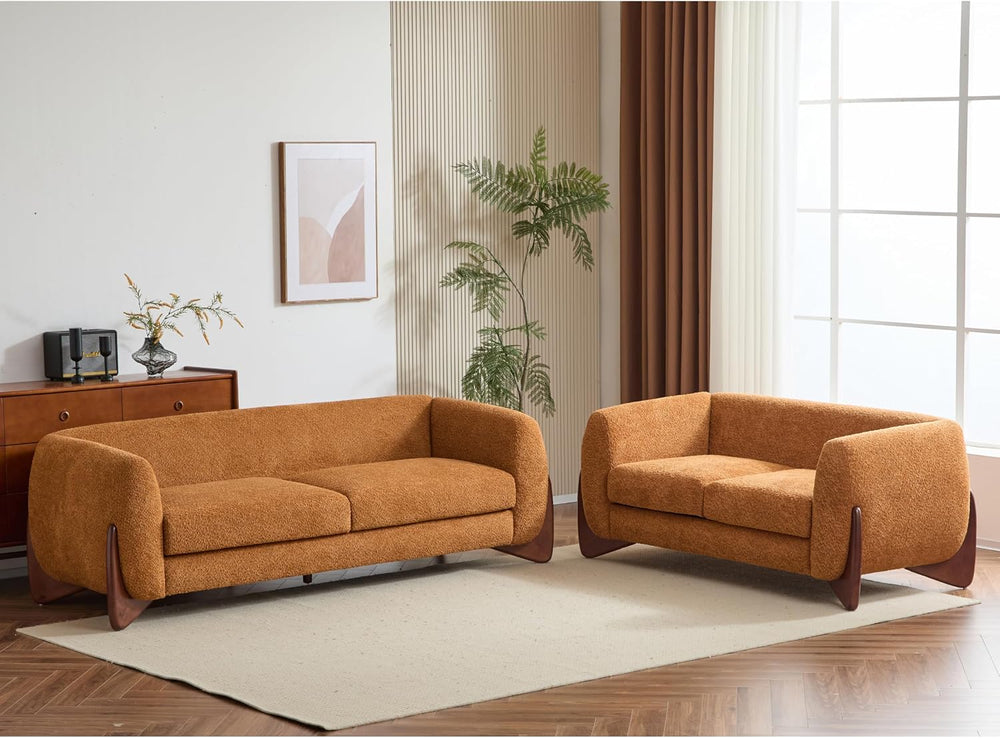 Christopher Knight Home Almad 2 Pieces Sofa Couch Set, Cozy 3-Seater Sofa and...