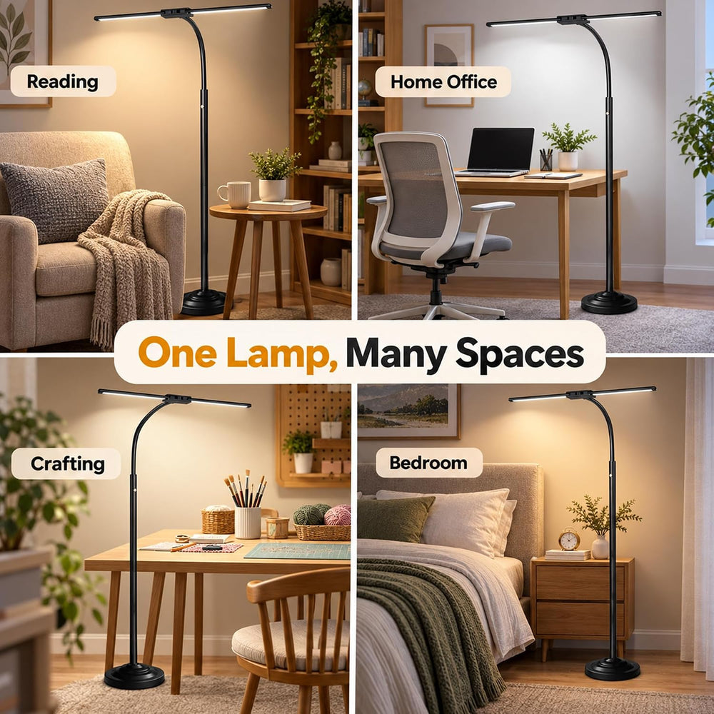 Cordless Floor Lamp Rechargeable 15W LED Floor Lamp with 7800mAh Battery