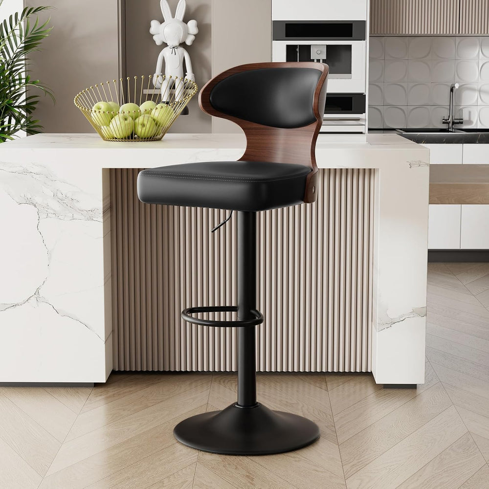 Swivel Bar Stools Set of 1,Adjustable Height Bentwood Barstools
