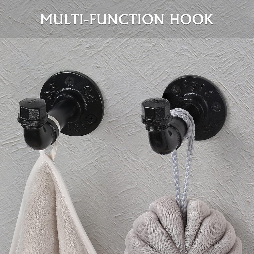 Bathroom Hardware Fixture Set Industrial Towel Bar Sets with Paper Towel Rack...